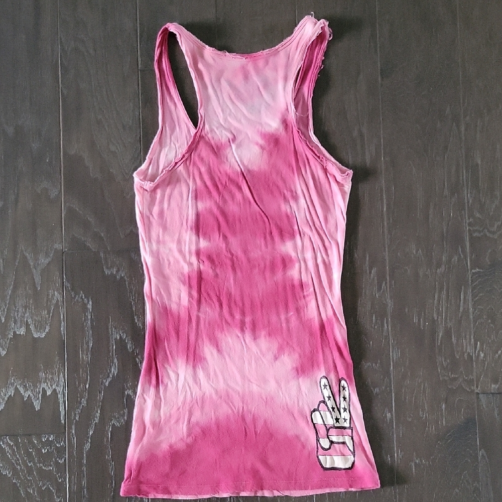 Vintage Affliction Pink Fitted Tank Top - Picture 8 of 12
